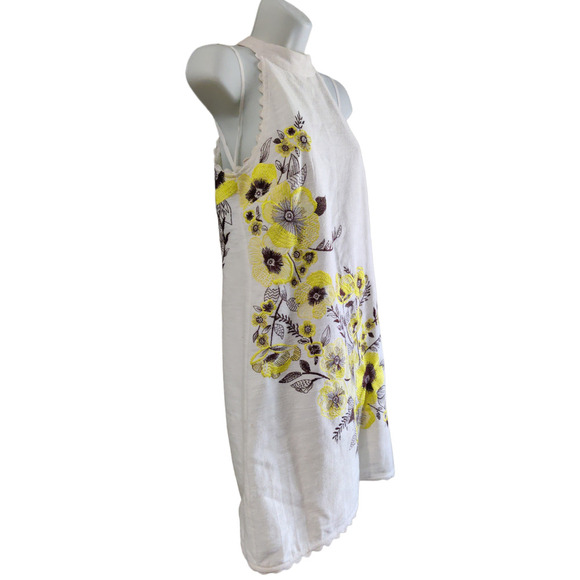 Anthropology, Mauve Sunflower Razorback Embroider Dress Size 4 #1312 - Picture 2 of 11